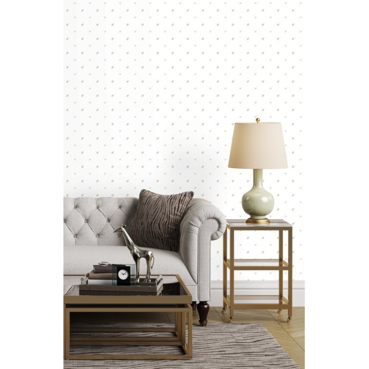 Papel pintado florecitas pequeñas estilo romántico - Olivia Flowers 127555