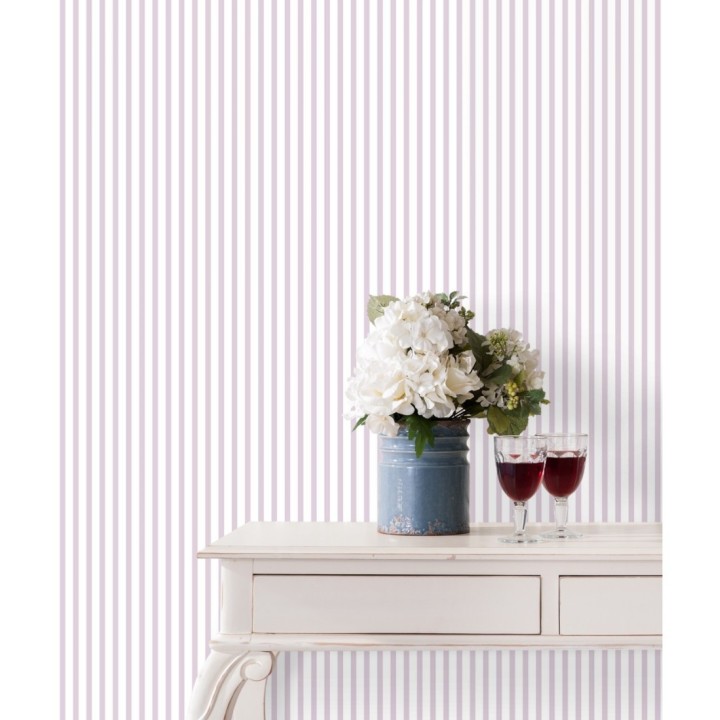 Papel pintado rayas estrechas rosa claro - Raya Calvin 127560