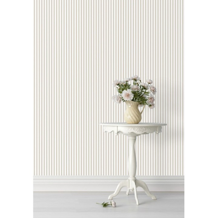 Papel pintado rayas estrechas ocres - Raya Calvin 127562