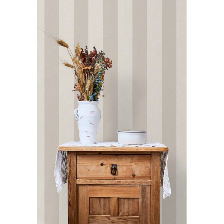 Papel pintado rayas tonos marrones - Raya Zeus 127568