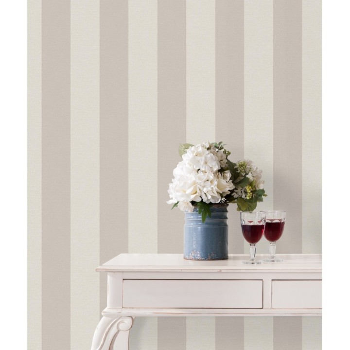 Papel pintado rayas tonos marrones - Raya Zeus 127568