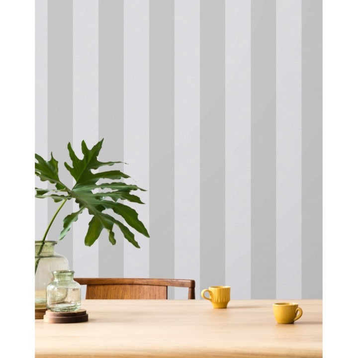 Papel pintado rayas blancas y grises - Raya Zeus 127569