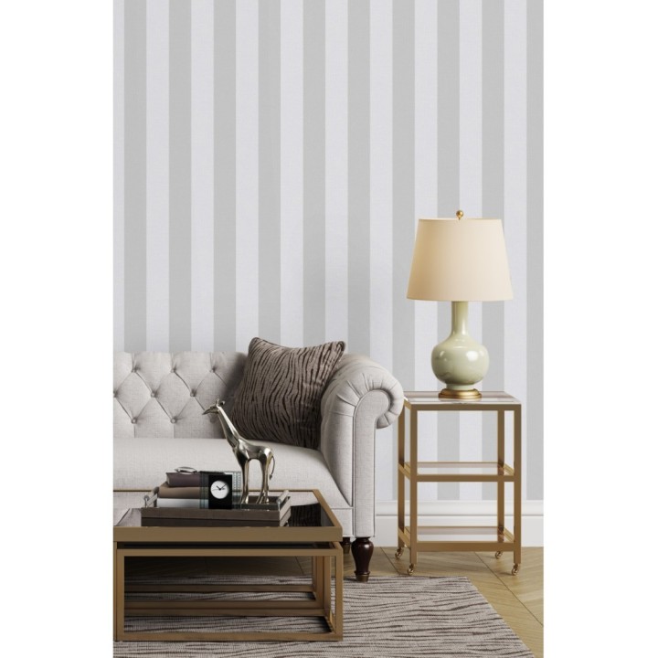 Papel pintado rayas blancas y grises - Raya Zeus 127569