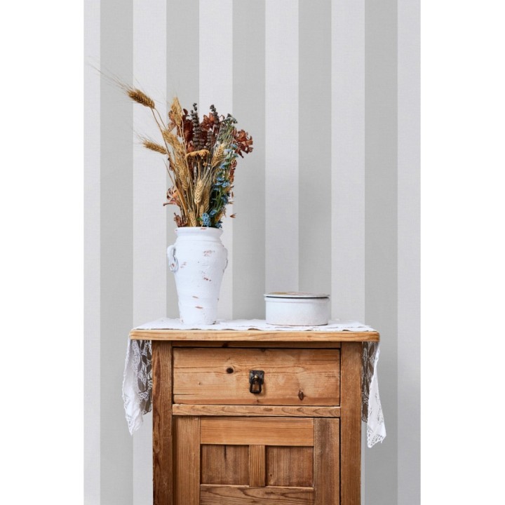 Papel pintado rayas blancas y grises - Raya Zeus 127569