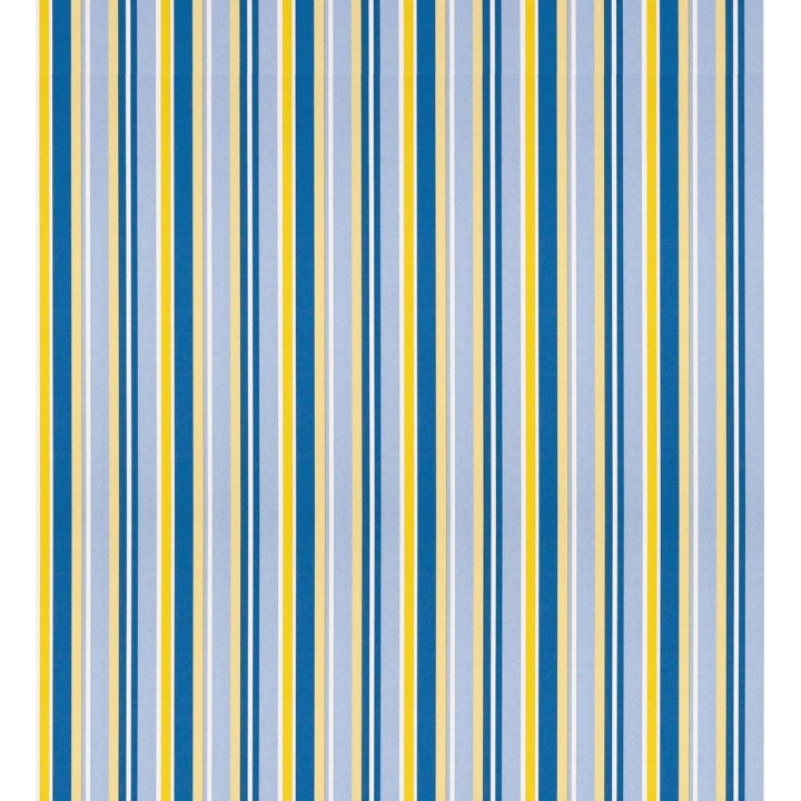 Papel pintado rayas desiguales en tonos amarillo y azul - Raya Marvin 127585