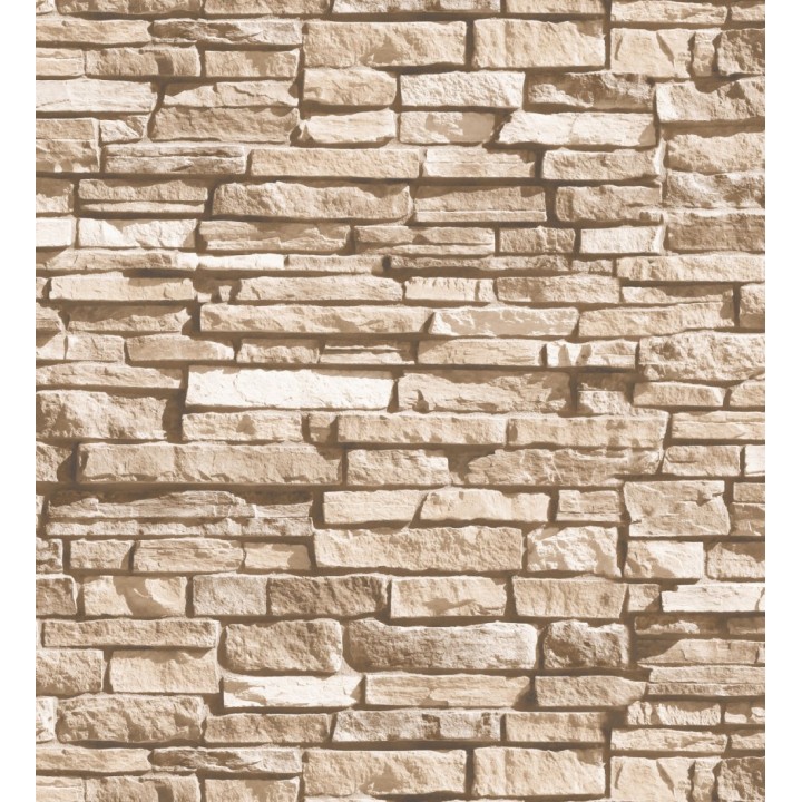 Papel pintado piedra pizarra marrón claro - Falcon Stone 127591