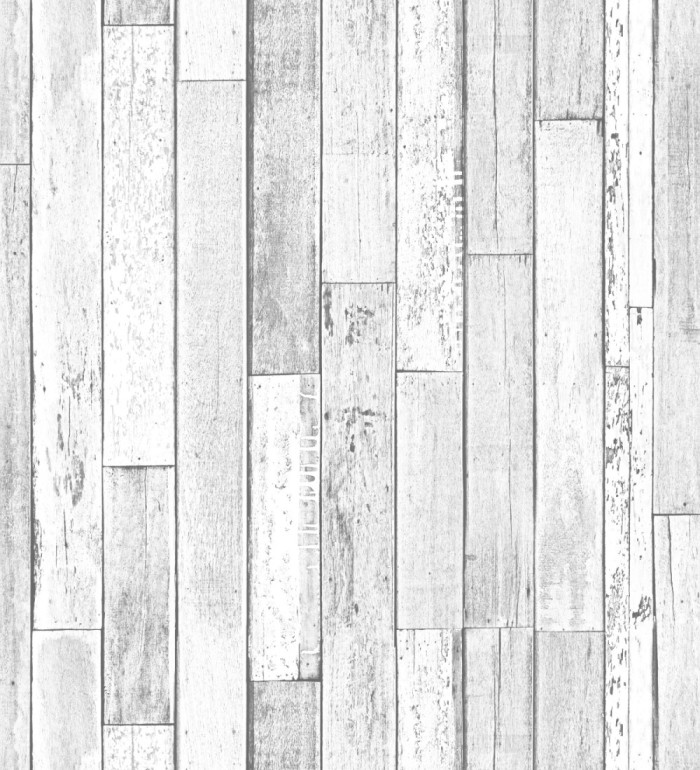 Papel pintado listones de madera desiguales gris claro - Porto Silva 127604