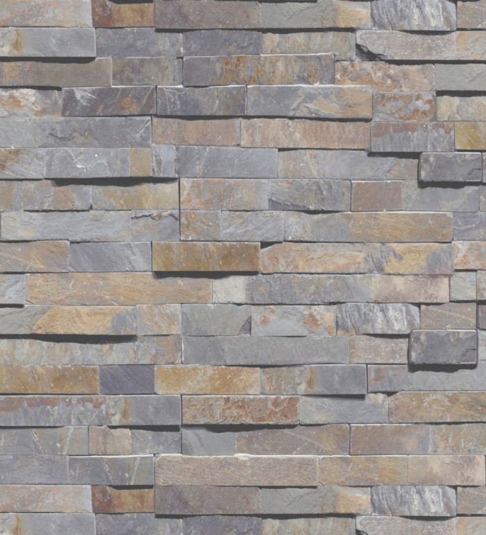 Papel pintado muro de piedra pizarra minimalista - Chelwood 127610