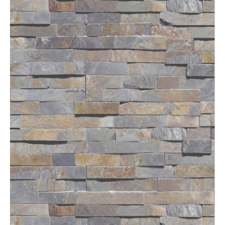 Papel pintado muro de piedra pizarra minimalista - Chelwood 127610