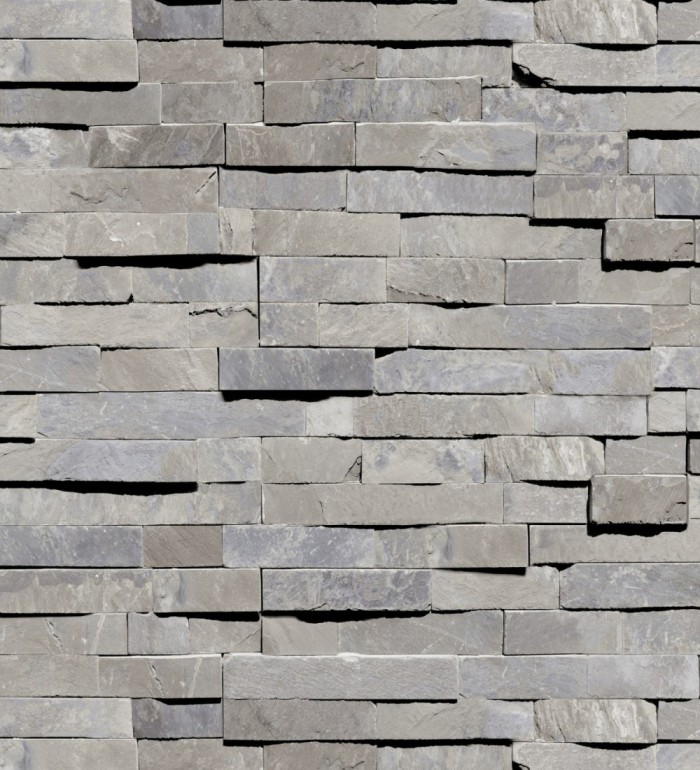 Papel pintado muro de piedra pizarra minimalista - Chelwood 127611