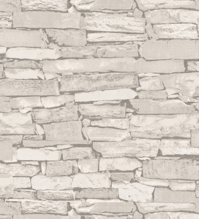 Papel pintado muro de piedra rústico beige - Kelby Stone 127622
