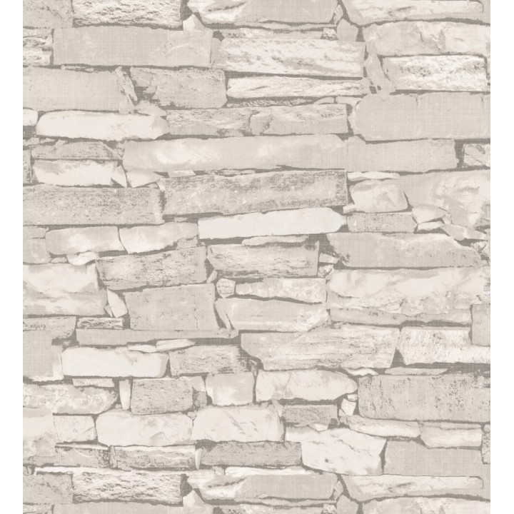 Papel pintado muro de piedra rústico beige - Kelby Stone 127622