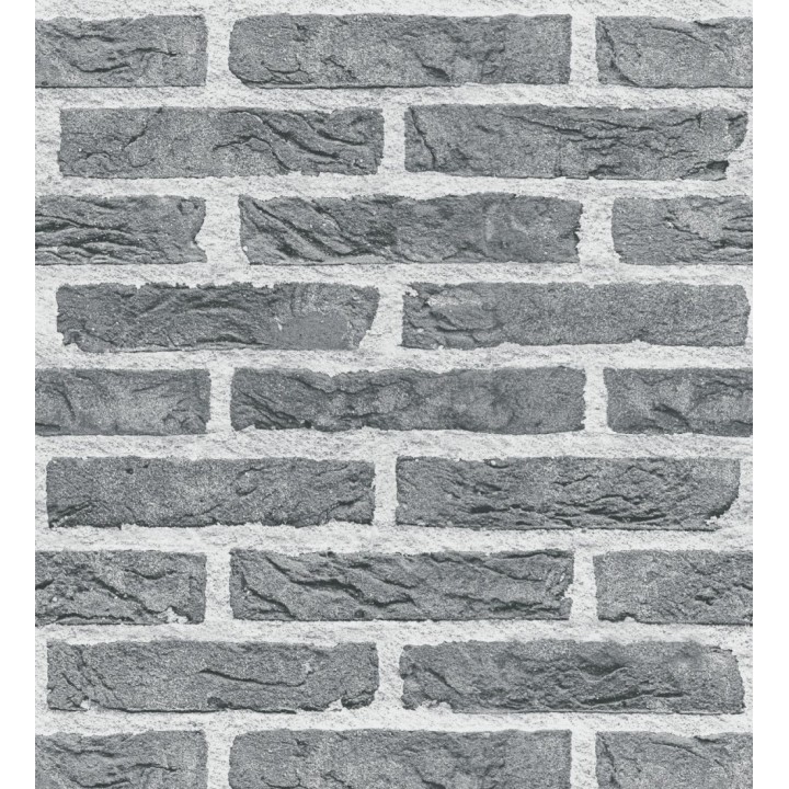 Papel pintado muro de ladrillo gris relieve - Baker Street 127626