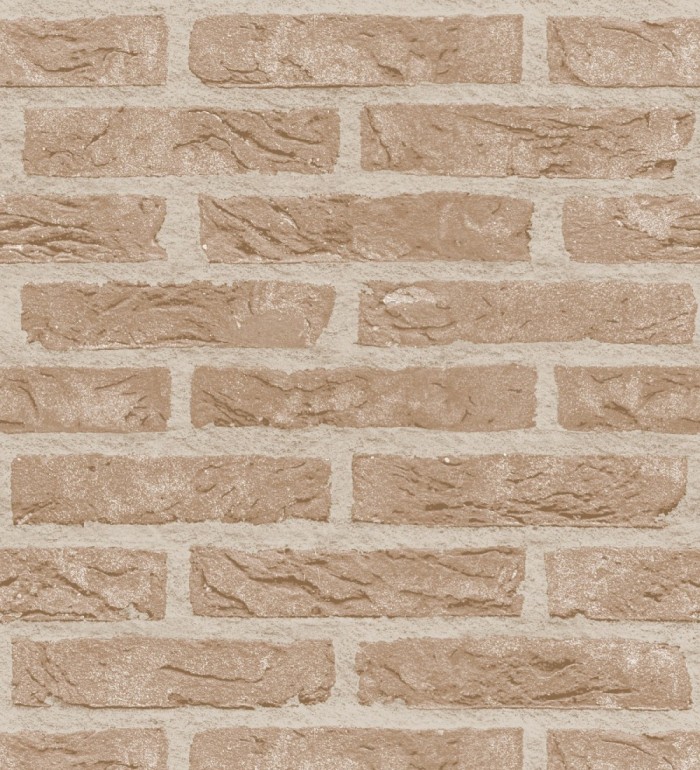 Papel pintado muro de ladrillo beige relieve - Baker Street 127628