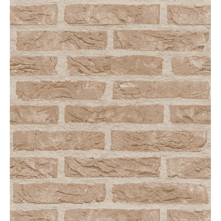Papel pintado muro de ladrillo beige relieve - Baker Street 127628