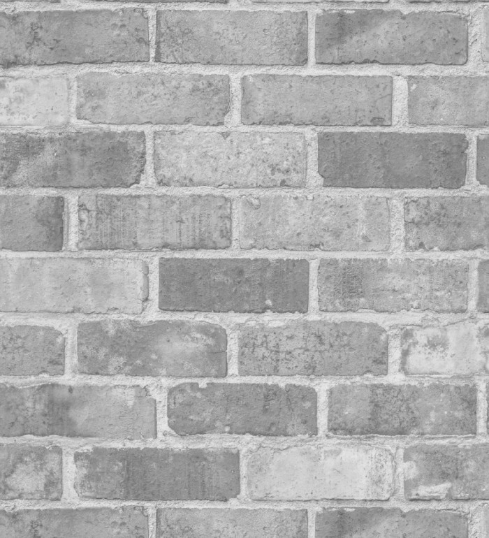 Papel pintado muro de ladrillo estilo inglés gris - Cardiff Street 127632