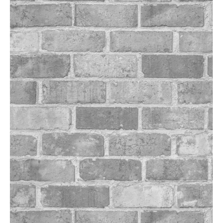 Papel pintado muro de ladrillo estilo inglés gris - Cardiff Street 127632
