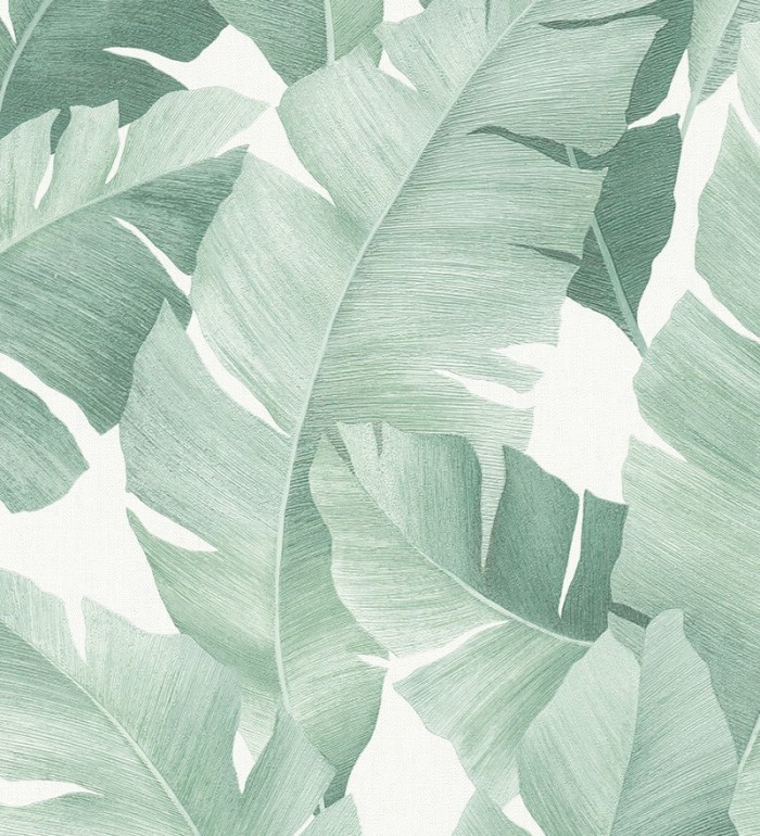 Papel pintado hojas grandes estilo tropical tonos verdes - Florida Palms 127660