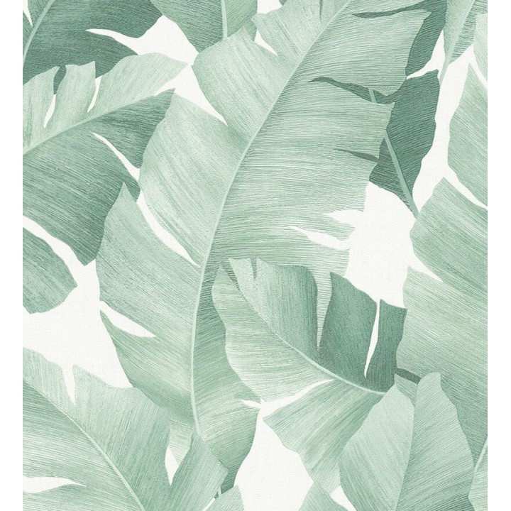 Papel pintado hojas grandes estilo tropical tonos verdes - Florida Palms 127660
