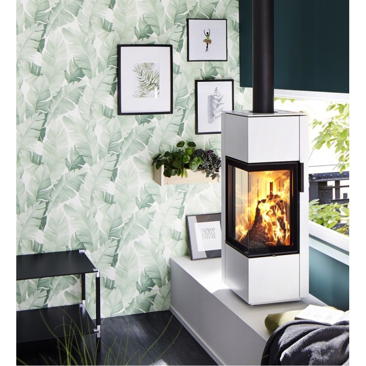 Papel pintado hojas grandes estilo tropical tonos verdes - Florida Palms 127660