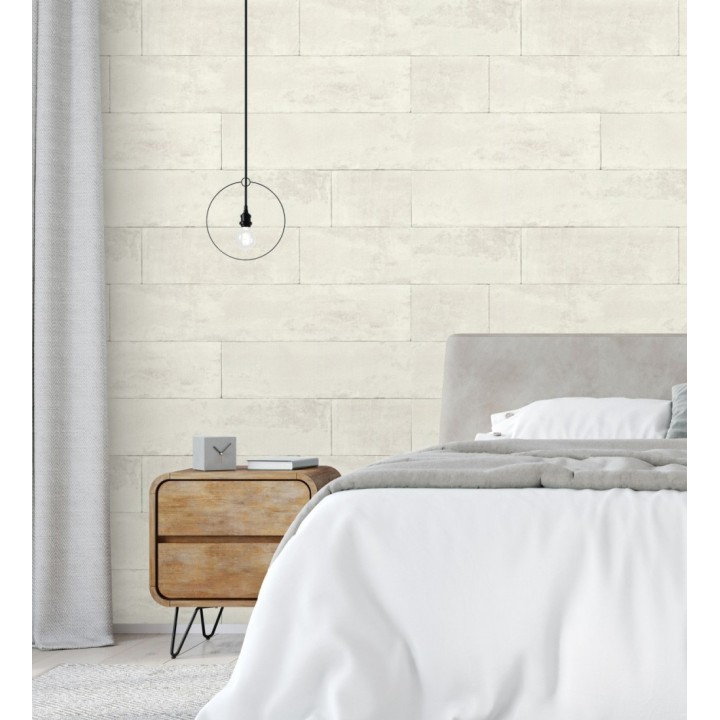 Papel pintado muro de piedra lisa beige - Myrtos 127679