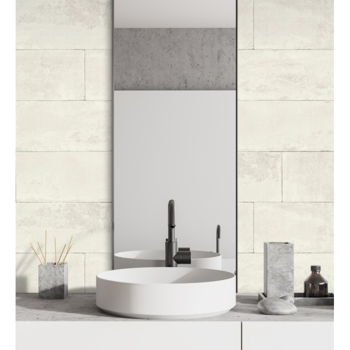 Papel pintado muro de piedra lisa beige - Myrtos 127679