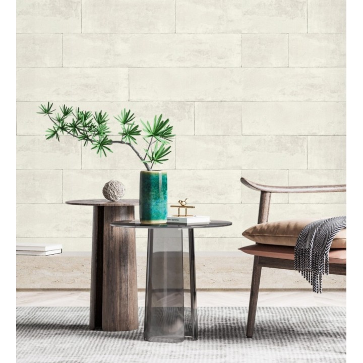 Papel pintado muro de piedra lisa beige - Myrtos 127679