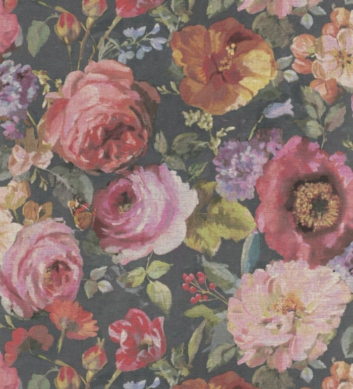 Papel pintado de flores estilo neobarroco - Geraldine 127684