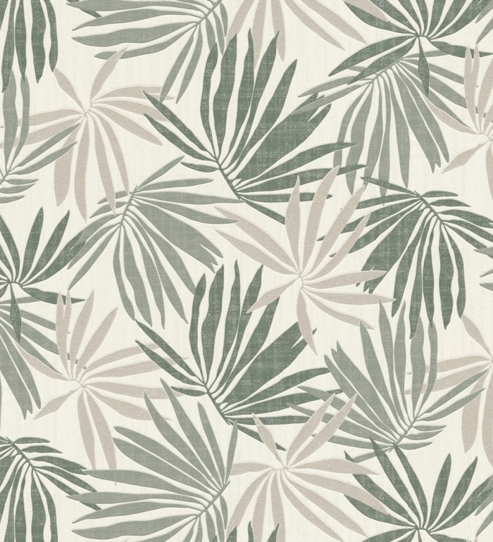 Papel pintado hojas de palma tonos verdes - Dayak Palms 127685