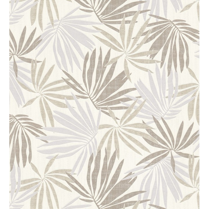 Papel pintado hojas de palma tonos grises - Dayak Palms 127686