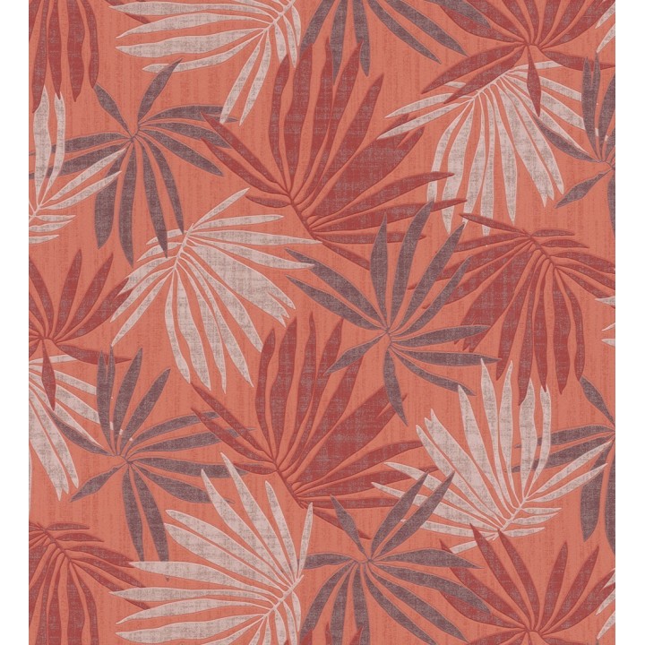 Papel pintado hojas de palma tonos rojos - Dayak Palms 127687