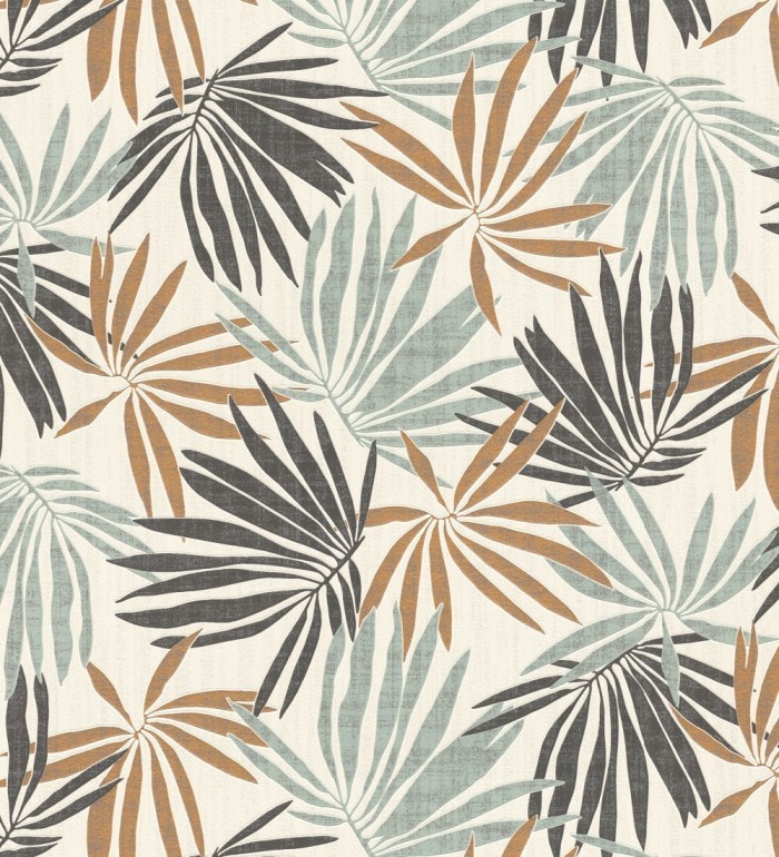 Papel pintado hojas de palma tonos ocre - Dayak Palms 127688