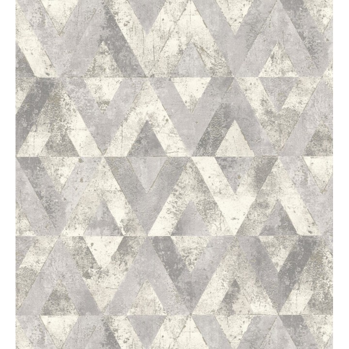 Papel pintado rombos sobre piedra tonos grises - Obelisk 127690