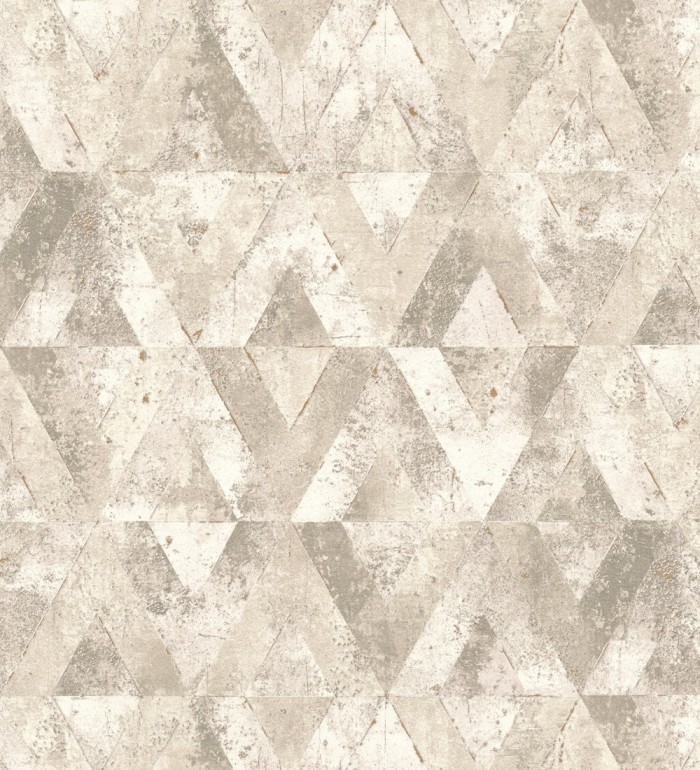 Papel pintado rombos sobre piedra tonos beige - Obelisk 127691