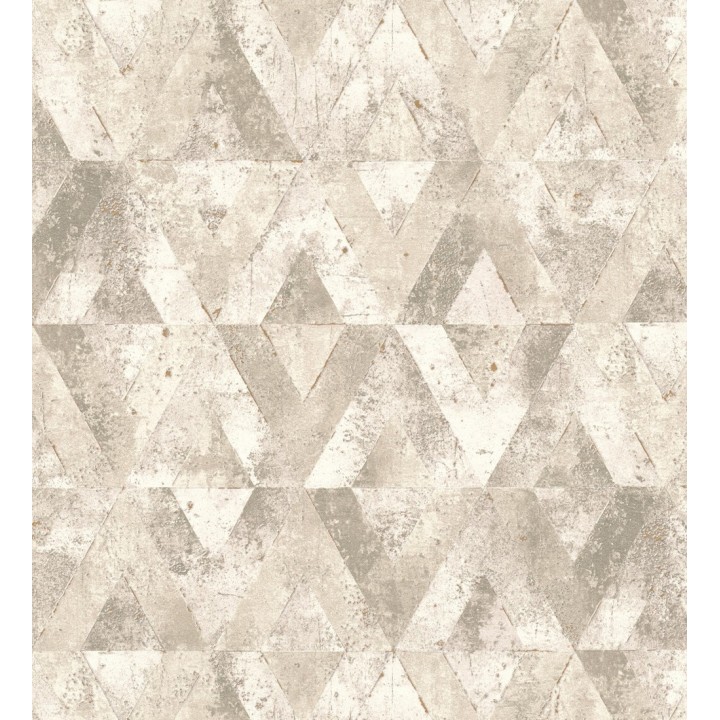 Papel pintado rombos sobre piedra tonos beige - Obelisk 127691