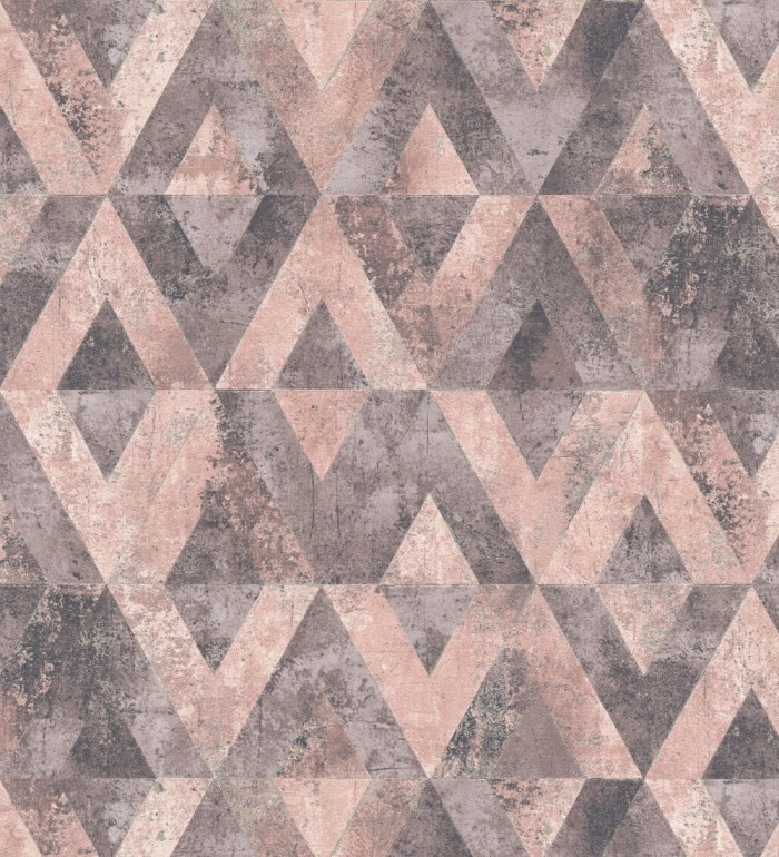 Papel pintado rombos sore piedra tonos grises y rosáceos - Obelisk 127692