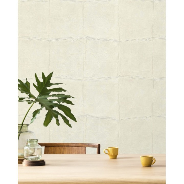 Papel pintado cuadros de piel de caimán africano beige - Chester Factory 127719