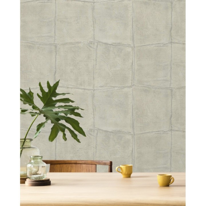 Papel pintado cuadros de piel de caimán africano color visón - Chester Factory 127720