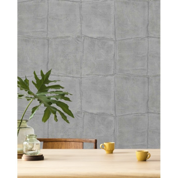 Papel pintado cuadros de piel de caimán africano gris - Chester Factory 127722