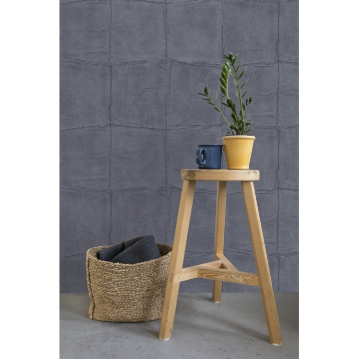 Papel pintado cuadros de piel de caimán africano azul - Chester Factory 127724