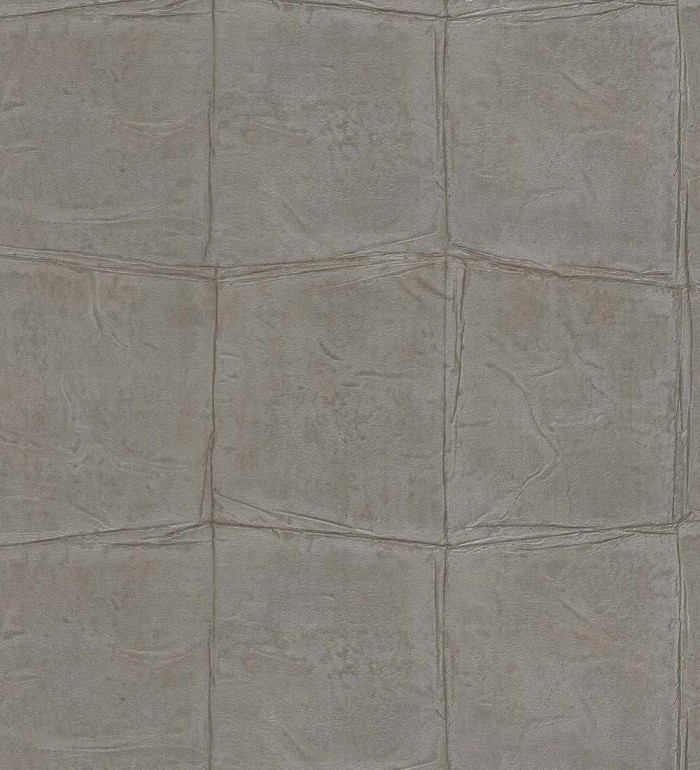 Papel pintado cuadros de piel de caimán africano marrón grisáceo - Chester Factory 127725