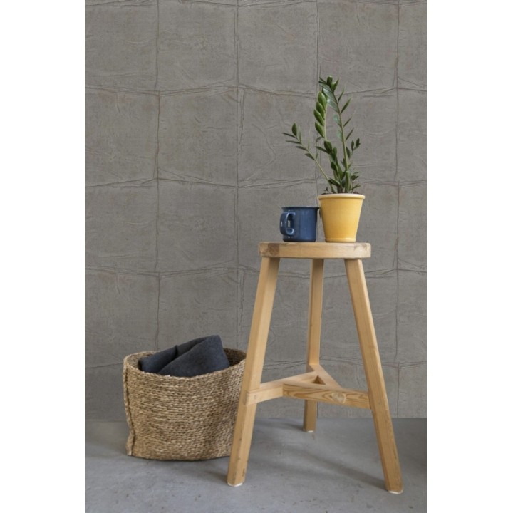 Papel pintado cuadros de piel de caimán africano marrón grisáceo - Chester Factory 127725