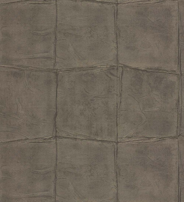 Papel pintado cuadros de piel de caimán africano marrón chocolate - Chester Factory 127726