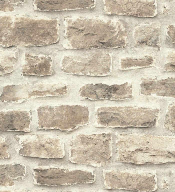 Papel pintado efecto muro piedra rústico estilo industrial - Greek Street 127730