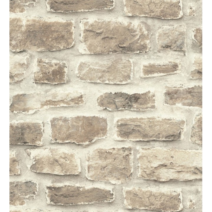 Papel pintado efecto muro piedra rústico estilo industrial - Greek Street 127730