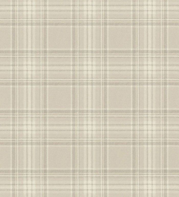 Papel pintado cuadros escoceses tonos beige - Paterson 127731