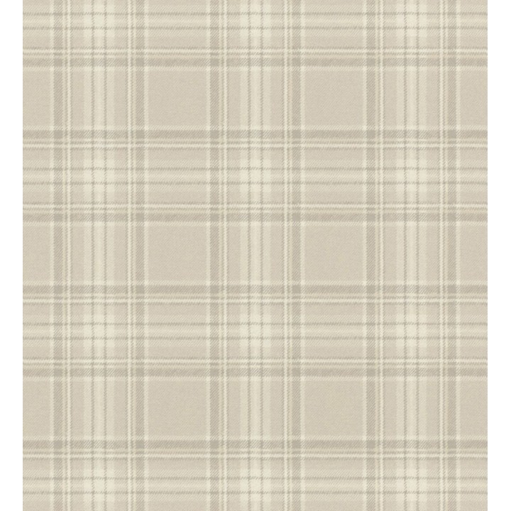 Papel pintado cuadros escoceses tonos beige - Paterson 127731