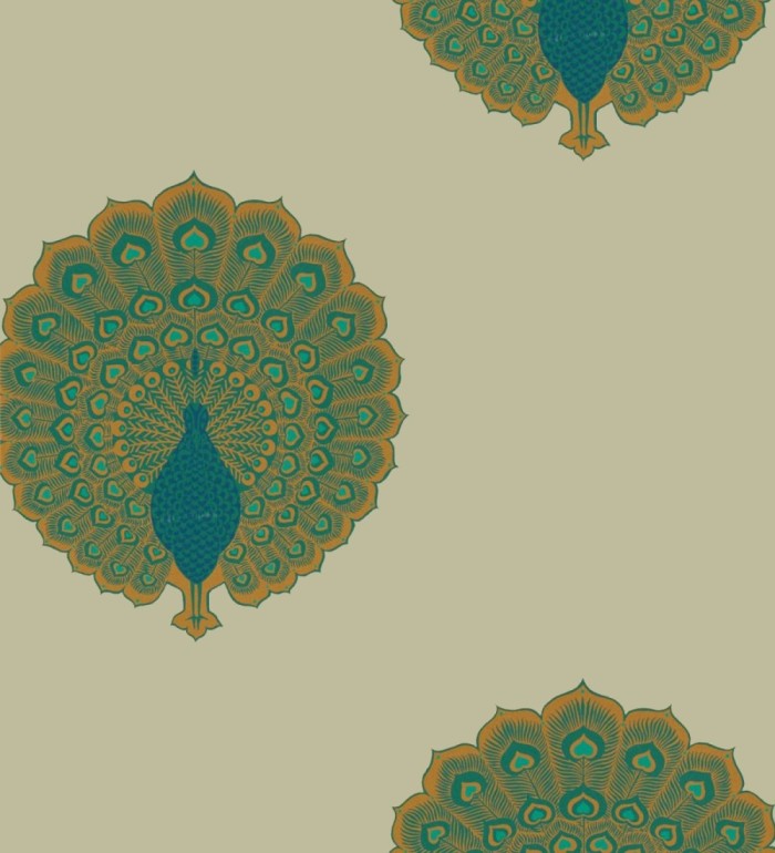 Papel pintado pavos reales estilo hindú - Kujaku Birds 127742