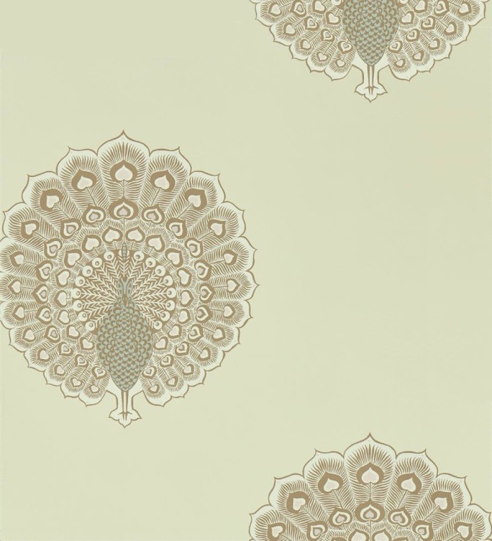 Papel pintado pavos reales estilo hindú - Kujaku Birds 127743