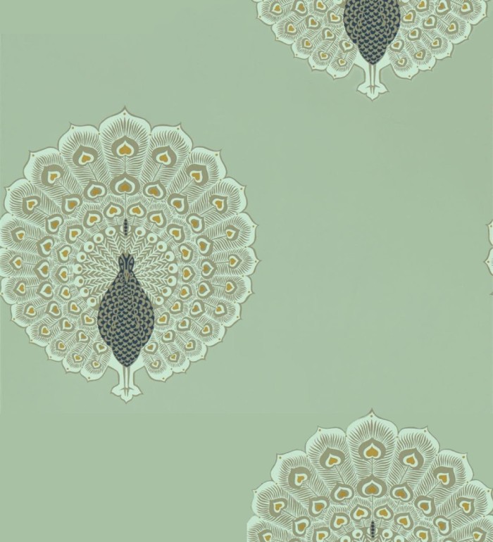 Papel pintado pavos reales estilo hindú - Kujaku Birds 127744